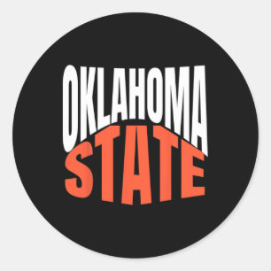 Oklahoma State Runder Aufkleber