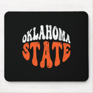 Oklahoma State Tee.retro Vintage abgenutztes Desig Mousepad