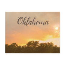 Oklahoma Sunset Postkarte