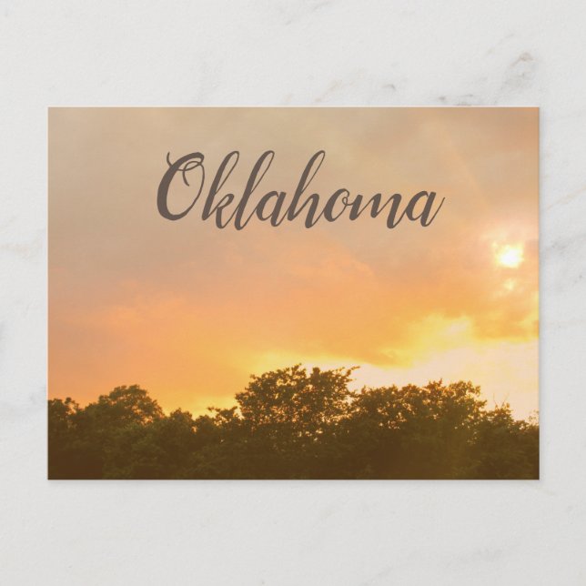 Oklahoma Sunset Postkarte (Vorderseite)