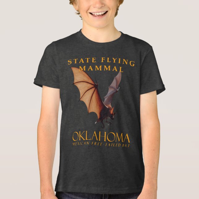 Oklahoma Territorium, das Mammal fliegt, mexikanis Tri-Blend Shirt (Vorderseite)