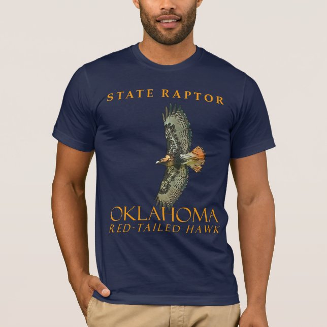 Oklahoma Territory Raptor the Red-Tail Hawk T-Shirt (Vorderseite)