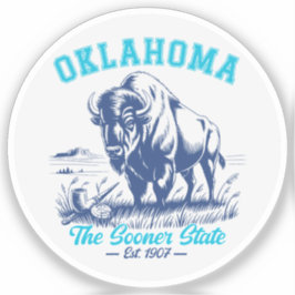 Oklahoma The Sooner State Vintage Design Aufkleber
