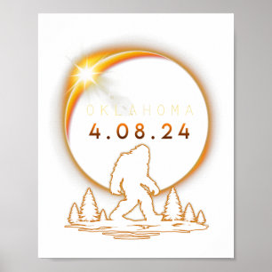 Oklahoma Total Solar Eclipse 2024 Poster
