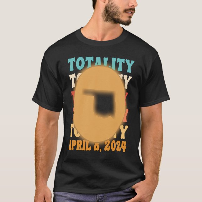 Oklahoma Totality Solar Eclipse 8. April 2024 Astr T-Shirt (Vorderseite)