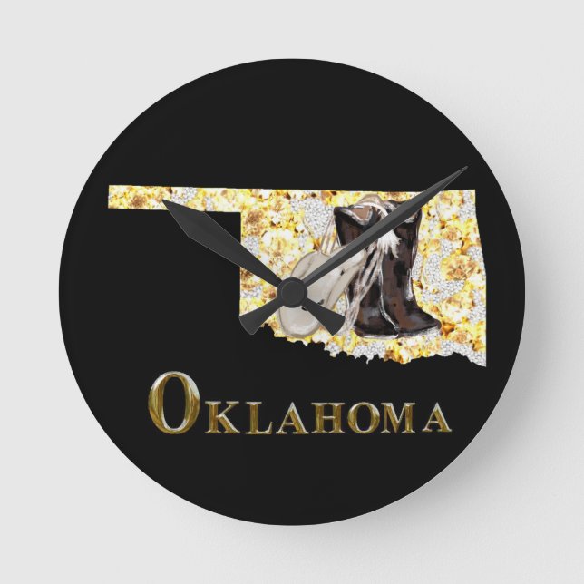 OKLAHOMA TRAAM! RUNDE WANDUHR (Vorderseite)