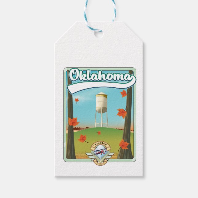 Oklahoma Travel Poster Geschenkanhänger (Vorderseite)