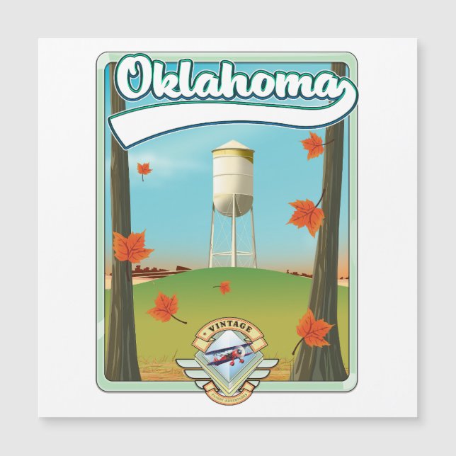 Oklahoma Travel Poster Magnetkarte (Vorderseite)