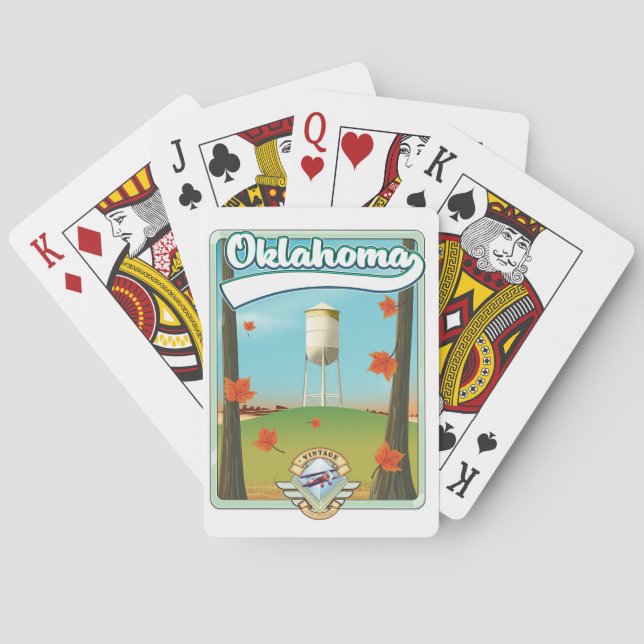 Oklahoma Travel Poster Spielkarten (Rückseite)