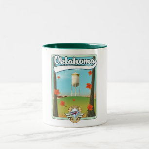 Oklahoma Travel Poster Zweifarbige Tasse