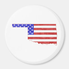 Oklahoma USA Flaggen-Silhouette Staat-Karte Magnet