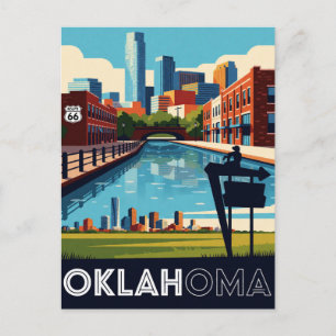 Oklahoma USA Route 66 Roadside Americana Reise 🛣 Postkarte