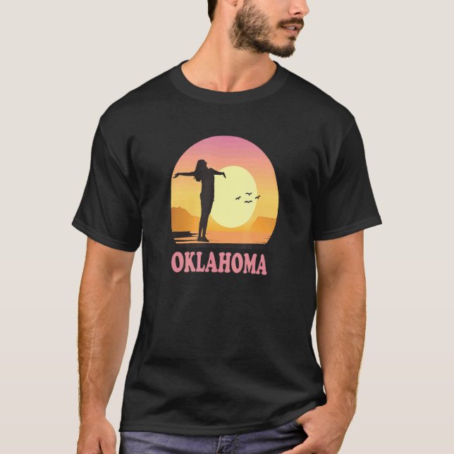 Oklahoma Vacation Beach Morning Sun Water Peace Ha T-Shirt (Vorderseite)