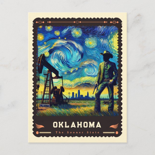 Oklahoma | Vincent Van Gogh Inspiriert Postkarte (Vorderseite)