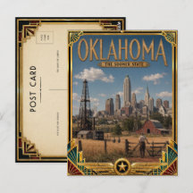 Oklahoma Vintage Art Deco Golden Age