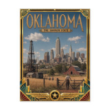 Oklahoma Vintage Art Deco Golden Age
