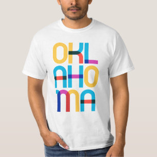 Oklahoma Vintage Retro Pop Art Farbige 80er Jahre T-Shirt