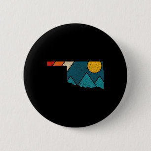 Oklahoma Vintager Staat Karte Berge Wandertour Pri Button