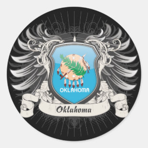 Oklahoma-Wappen Runder Aufkleber