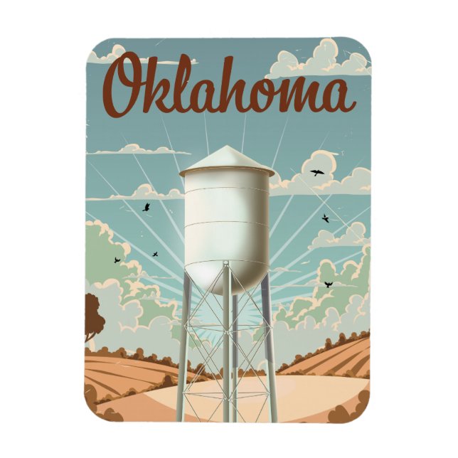 Oklahoma Wasserturm Magnet (Vertikal)