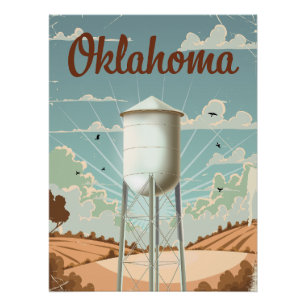 Oklahoma Wasserturm Poster