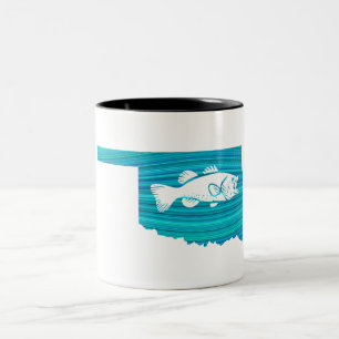 Oklahoma Wave Fishing Zweifarbige Tasse