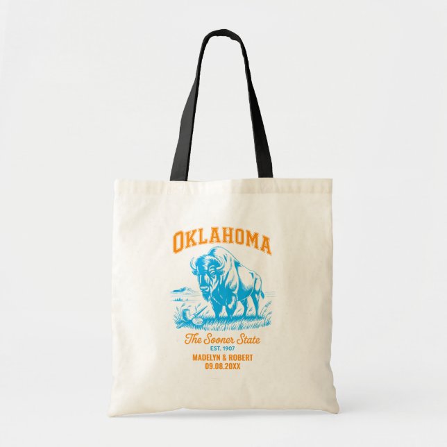 Oklahoma Wedding Welcome Bag, Staat Liebe Tragetasche (Vorne)