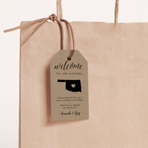Oklahoma Wedding Welcome Geschenkanhänger