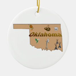 Oklahoma-Weihnachtsbaum-Verzierung Keramikornament