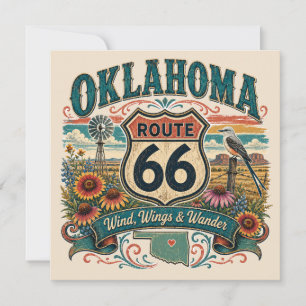 Oklahoma Wildflower Route 66 Notiz Karte