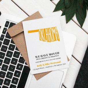 OKLAHOMA Wir haben neue Adresse Neue Zuhause Postk Postkarte