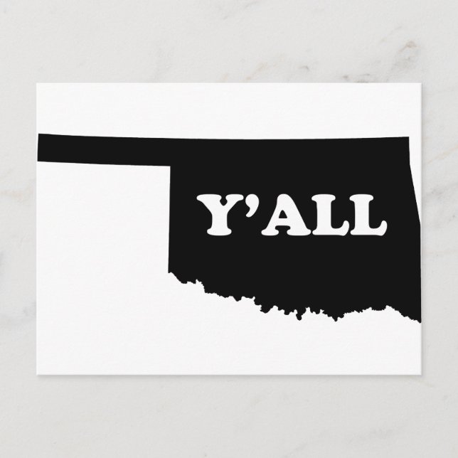 Oklahoma Yall Postkarte (Vorderseite)