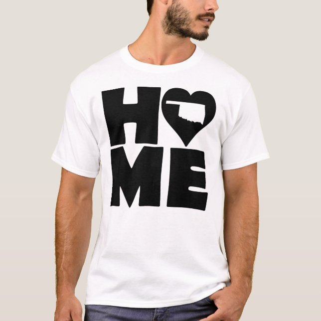 Oklahoma Zuhause Heart Staat T-Shirts T - Shirt (Vorderseite)