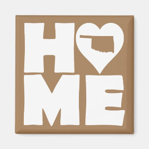 Oklahoma Zuhause Herz Staat Kühlschrankmagnet Magnet