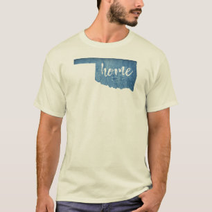 Oklahoma Zuhause Holzmaserung T-Shirt