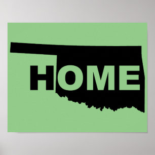 Oklahoma Zuhause weg vom Staat-Poster-Zeichen Poster