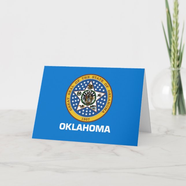 Oklahoman Flag & Seal, Flag of Oklahoma Karte (Vorderseite)