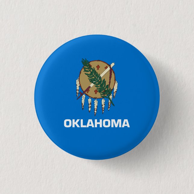 Oklahoman-Flagge, Flagge von Oklahoma Button (Vorderseite)
