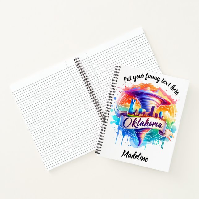 Oklahomas lebhafte Tornado-Kunst Notizbuch (Innenseite)
