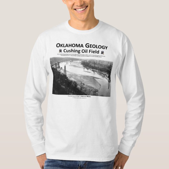 Oklahomas Öl-Riese - Cushing Feld T-Shirt (Vorderseite)