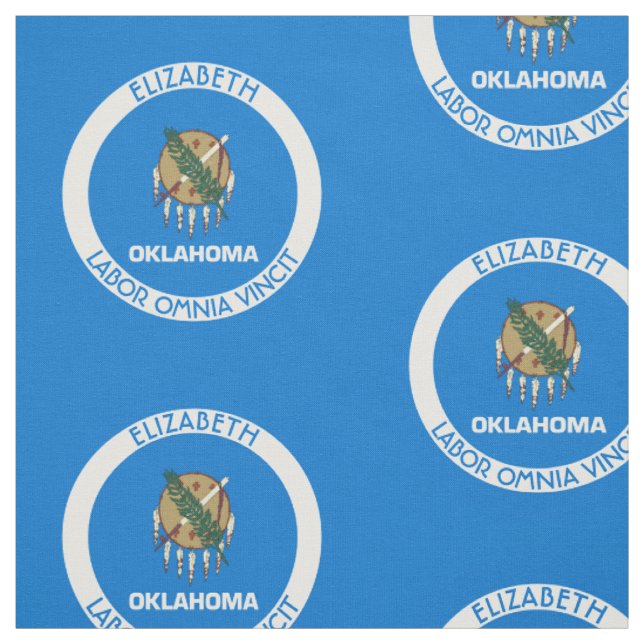 Oklahomas Staats-personalisierte Flagge eher Stoff (Muster)