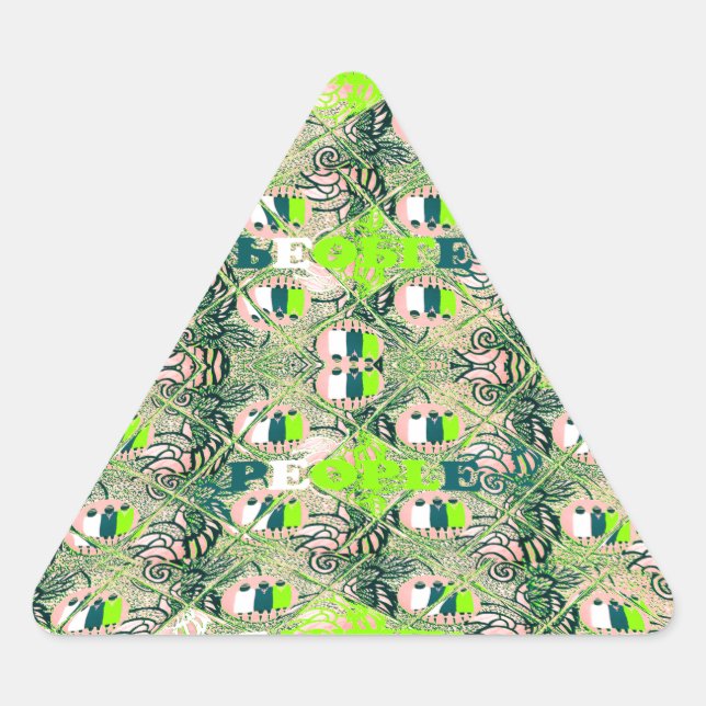 Öko Africa Motif - Nature Inspiriert African Art Dreieckiger Aufkleber (Vorderseite)