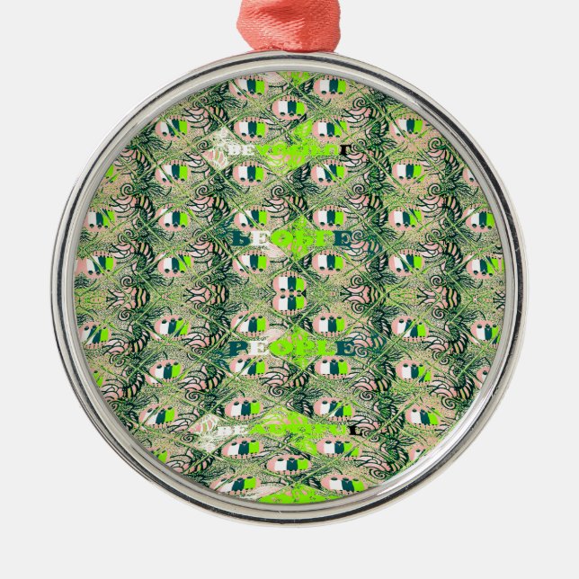 Öko Africa Motif - Nature Inspiriert African Art Ornament Aus Metall (Vorne)