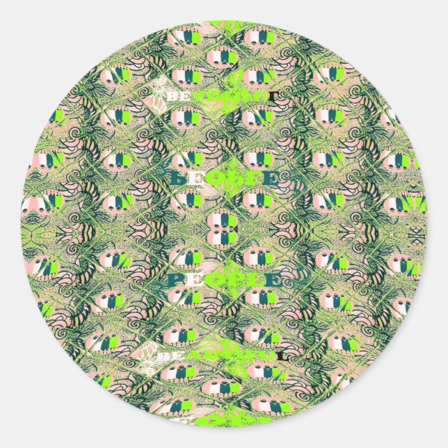 Öko Africa Motif - Nature Inspiriert African Art Runder Aufkleber (Vorderseite)