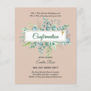 Öko-BESTÄTIGUNG einladen Moderne, doppelseitig Flyer