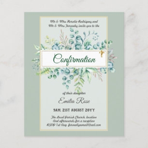 Öko-BESTÄTIGUNG einladen Moderne, doppelseitig Flyer