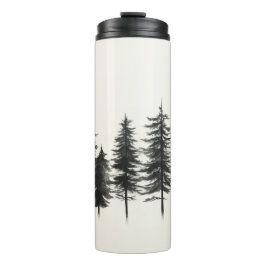 Öko-Chic-Insulated Tumbler mit Pine Tree Design Thermosbecher