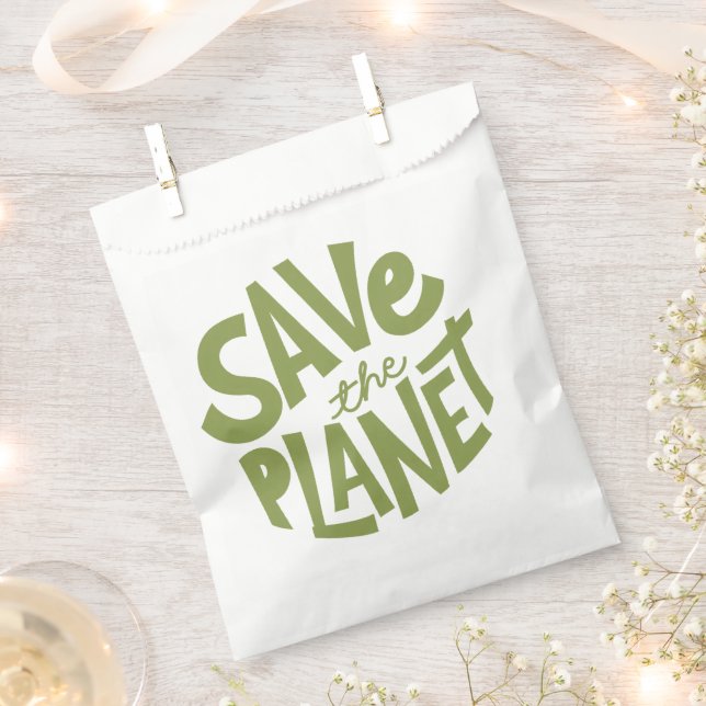 Öko-Design: Rettet den Planeten Geschenktütchen (Ausgeschnitten)