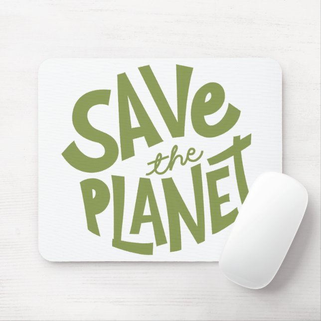 Öko-Design: Rettet den Planeten Mousepad (Mit Mouse)