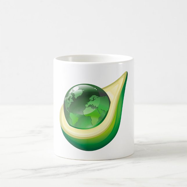 Öko Earth Avocado Globe Nachhaltig Planet Kaffeetasse (Von Creator hochgeladen)